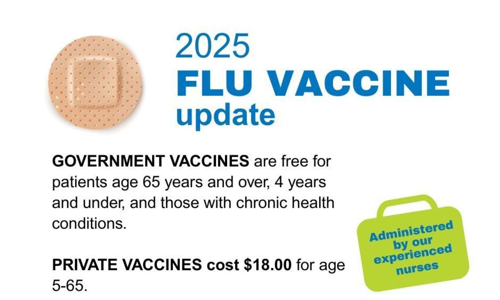 2025 flu vaccine update with eligibility and private vaccine pricing information